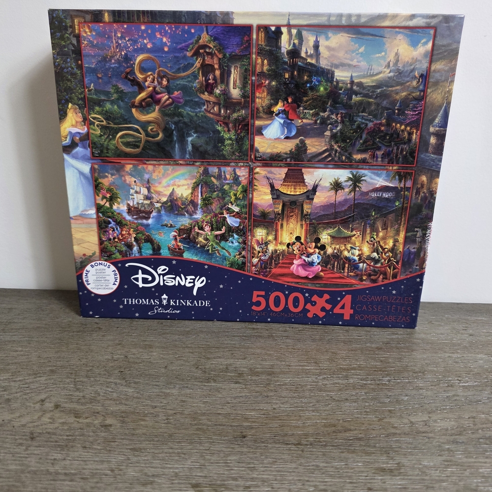 Disney Thomas Kinkade 500 Piece Puzzle Set